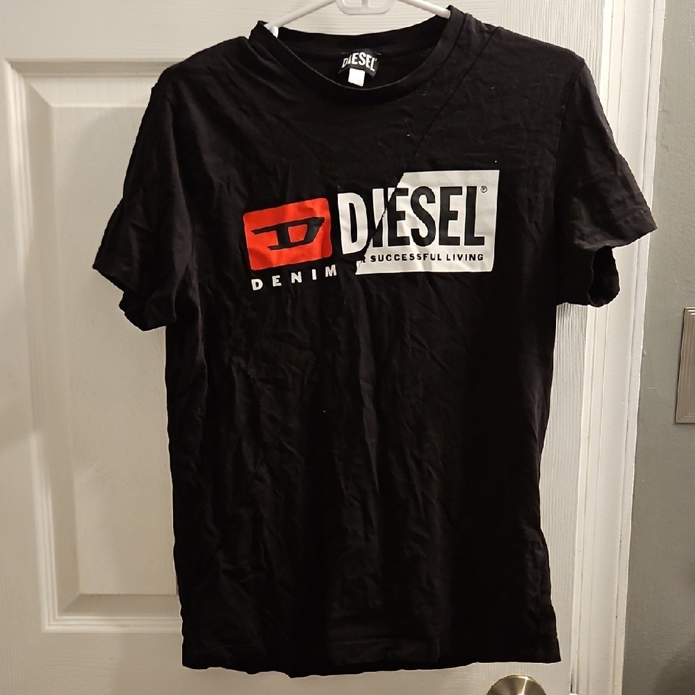 Diesel Black Graphic Men's Tee Size L